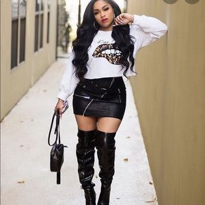 Fashion Nova Moto skirt